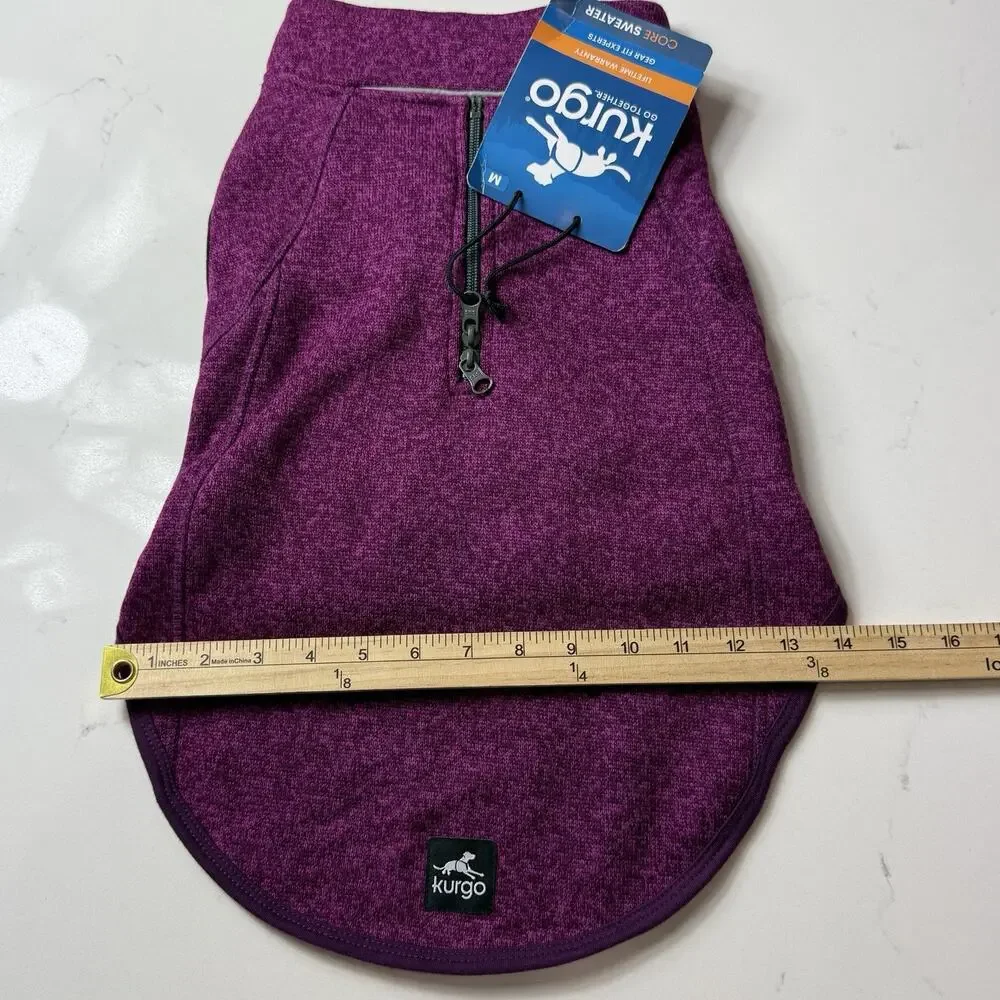 Kurgo K9 Core Dog Sweater M Heather Violet NWT Fleece Jacket Harness Access New